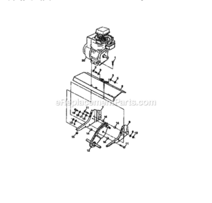 Page E Diagram and Parts List for 917292301  Craftsman Tiller