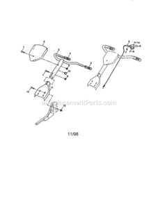 Page A Diagram and Parts List for 917292352  Craftsman Tiller