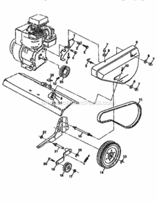 Page B Diagram and Parts List for 917292360  Craftsman Tiller