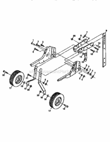 Page C Diagram and Parts List for 917292360  Craftsman Tiller