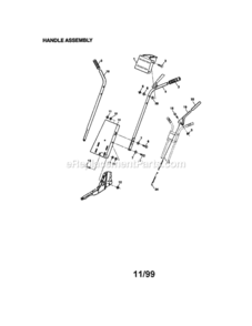 Page A Diagram and Parts List for 917292381  Craftsman Tiller