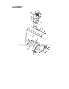Page E Diagram and Parts List for 917292381  Craftsman Tiller