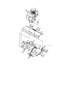 Page E Diagram and Parts List for 917292392  Craftsman Tiller