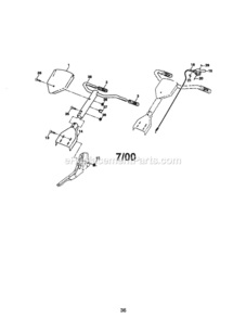 Page A Diagram and Parts List for 917292394  Craftsman Tiller