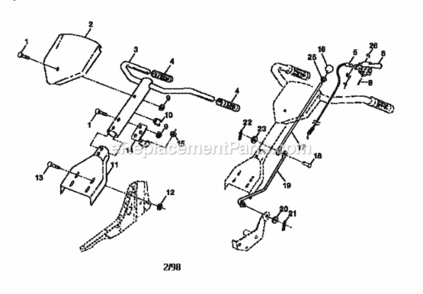 Page A Diagram and Parts List for 917292400  Craftsman Tiller