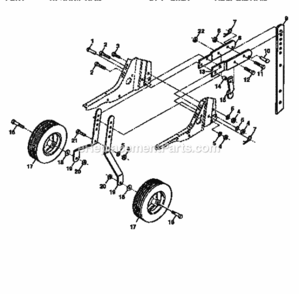 Page C Diagram and Parts List for 917292401  Craftsman Tiller