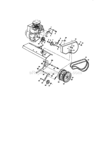 Part Location Diagram of 166013 Husqvarna Assembly, Bracket, Belt Guard