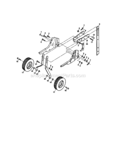 Page C Diagram and Parts List for 917292403  Craftsman Tiller