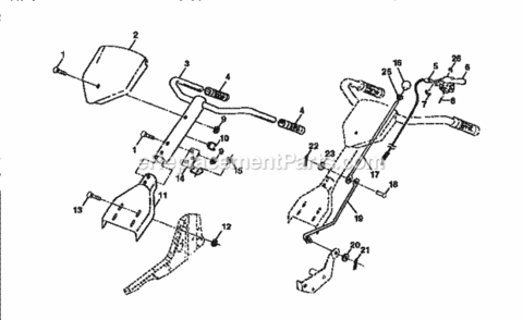 Page A Diagram and Parts List for 917292460  Craftsman Tiller