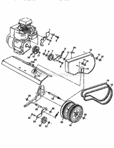 Page B Diagram and Parts List for 917292460  Craftsman Tiller