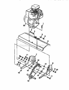 Page E Diagram and Parts List for 917292460  Craftsman Tiller