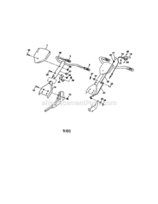 Page A Diagram and Parts List for 917292491  Craftsman Tiller