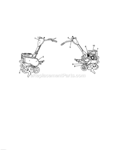 Page F Diagram and Parts List for 917292491  Craftsman Tiller