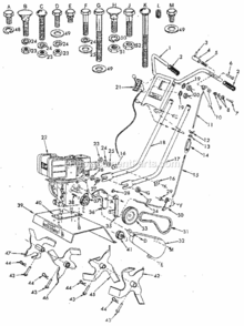 Page A Diagram and Parts List for 917292580  Craftsman Tiller