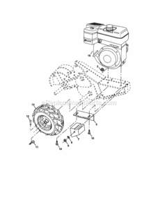 Page C Diagram and Parts List for 917292860  Craftsman Tiller