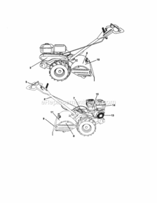 Page G Diagram and Parts List for 917292860  Craftsman Tiller