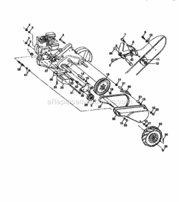 Page B Diagram and Parts List for 917293201  Craftsman Tiller