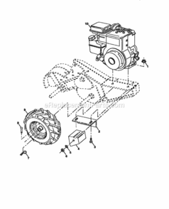 Page C Diagram and Parts List for 917293201  Craftsman Tiller