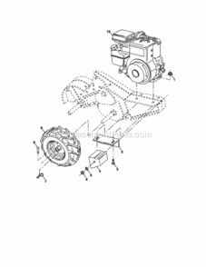 Page C Diagram and Parts List for 917293202  Craftsman Tiller