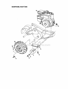 Page C Diagram and Parts List for 917293203  Craftsman Tiller
