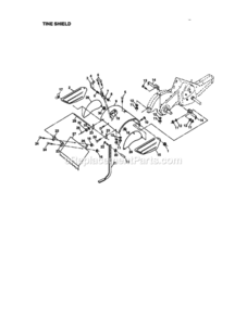 Page E Diagram and Parts List for 917293203  Craftsman Tiller