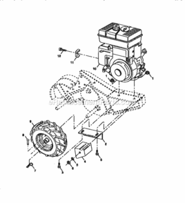 Page C Diagram and Parts List for 917293301  Craftsman Tiller