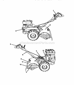 Page G Diagram and Parts List for 917293301  Craftsman Tiller