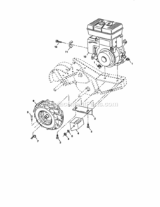 Page C Diagram and Parts List for 917293302  Craftsman Tiller