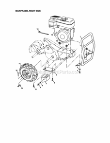 Page C Diagram and Parts List for 917293311  Craftsman Tiller