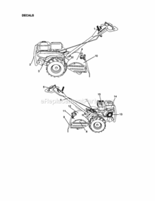 Page G Diagram and Parts List for 917293311  Craftsman Tiller