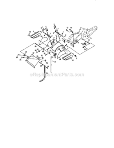 Page E Diagram and Parts List for 917293320  Craftsman Tiller
