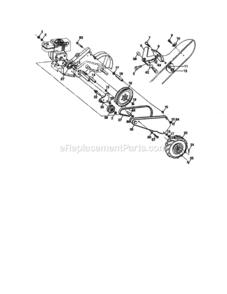 Page B Diagram and Parts List for 917293340  Craftsman Tiller