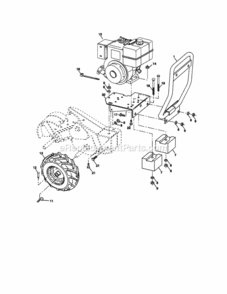 Page C Diagram and Parts List for 917293340  Craftsman Tiller