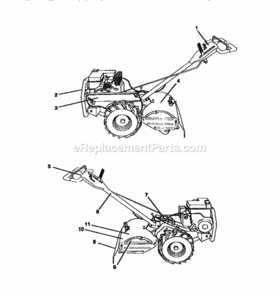 Page G Diagram and Parts List for 917293400  Craftsman Tiller