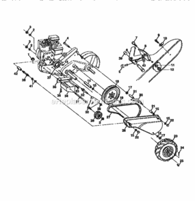 Page B Diagram and Parts List for 917293401  Craftsman Tiller