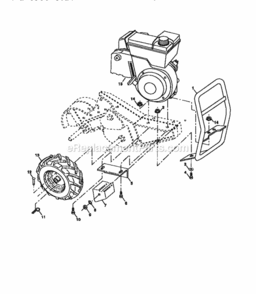 Page C Diagram and Parts List for 917293401  Craftsman Tiller