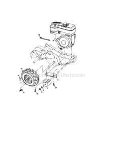 Page C Diagram and Parts List for 917293472  Craftsman Tiller