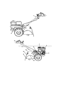 Page G Diagram and Parts List for 917293472  Craftsman Tiller