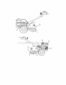 Page G Diagram and Parts List for 917293482  Craftsman Tiller