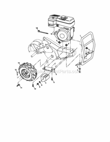 Page C Diagram and Parts List for 917293490  Craftsman Tiller