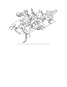 Page E Diagram and Parts List for 917293490  Craftsman Tiller