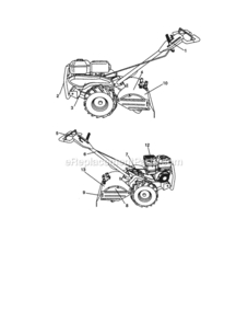 Page G Diagram and Parts List for 917293490  Craftsman Tiller