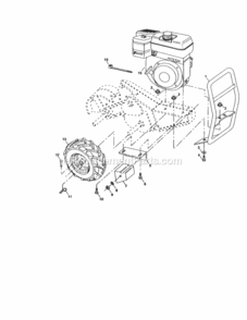 Page C Diagram and Parts List for 917293491  Craftsman Tiller