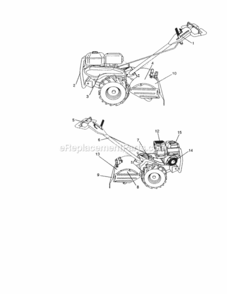 Page G Diagram and Parts List for 917293491  Craftsman Tiller