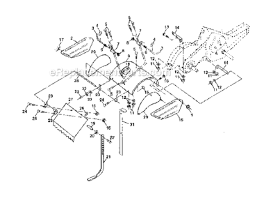 Tine_Shield Diagram and Parts List for 917293492  Craftsman Tiller