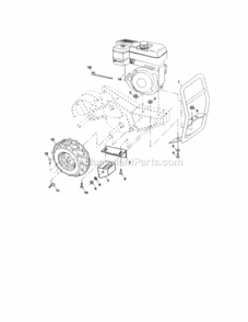Page C Diagram and Parts List for 917293493  Craftsman Tiller
