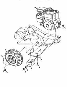 Page C Diagram and Parts List for 917293550  Craftsman Tiller