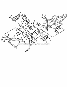 Page E Diagram and Parts List for 917293550  Craftsman Tiller