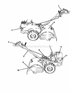 Page G Diagram and Parts List for 917293550  Craftsman Tiller