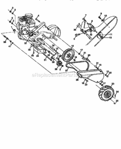 Page B Diagram and Parts List for 917293560  Craftsman Tiller